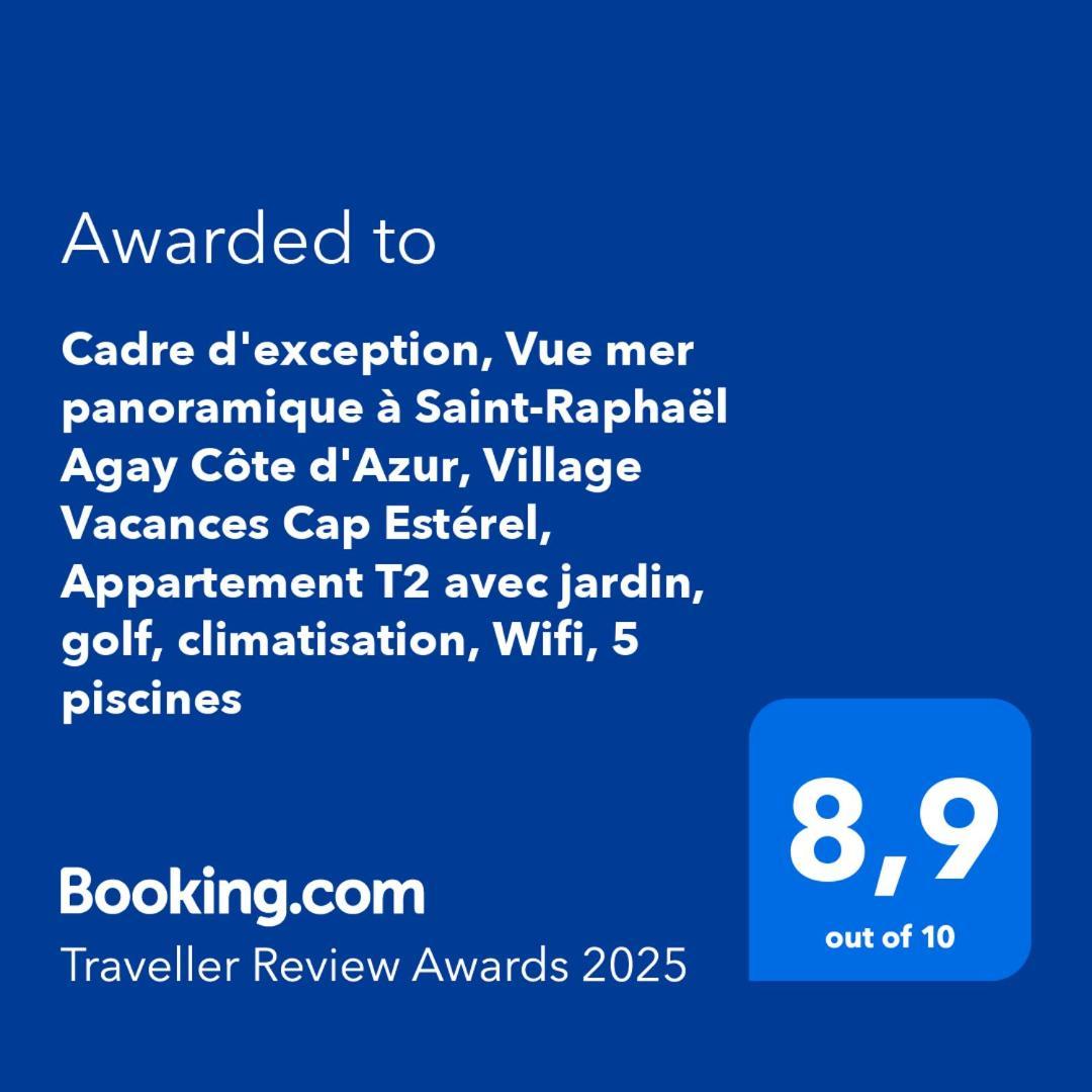 Dans Un Cadre D'Exception, Vue Mer Panoramique A Agay Cote D'Azur, Village Vacances Cap Esterel, T2 Avec Jardin, Golf, Climatisation, Wifi, 5 Piscines Сен-Рафаэль Экстерьер фото