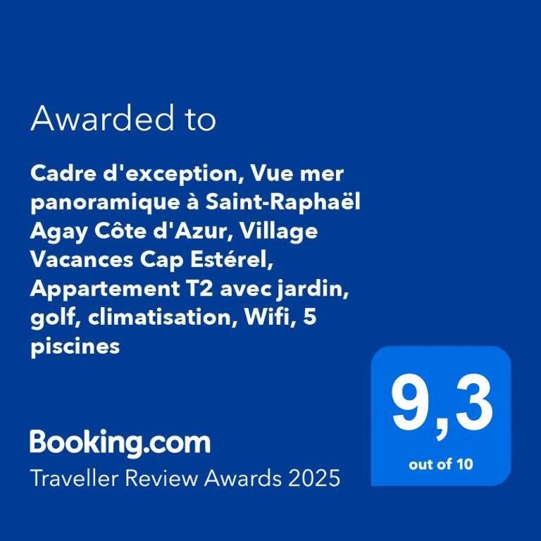 Dans Un Cadre D'Exception, Vue Mer Panoramique A Agay Cote D'Azur, Village Vacances Cap Esterel, T2 Avec Jardin, Golf, Climatisation, Wifi, 5 Piscines Сен-Рафаэль Экстерьер фото